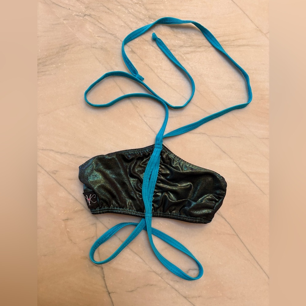 KANDI KOUTURE WEEKEND BRA TOP - OIL SLICK/TURQUOISE - Picture 2 of 3